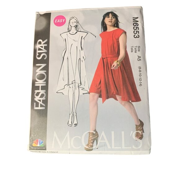 McCall's Fashion Star M6553 Dress Sewing Pattern Sizes 6 -14 uncut 2012 - Picture 1 of 2